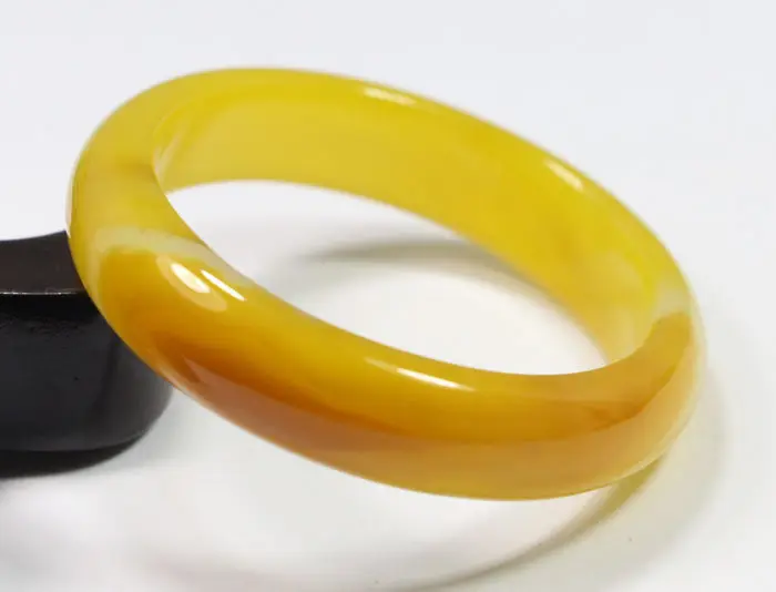 

Hot sell ->@@ 60MM VERY FINE RARE NATURAL YELLOW JADEITE JADE BRACELET BANGLE # A236 NEW -Top quality free shipping