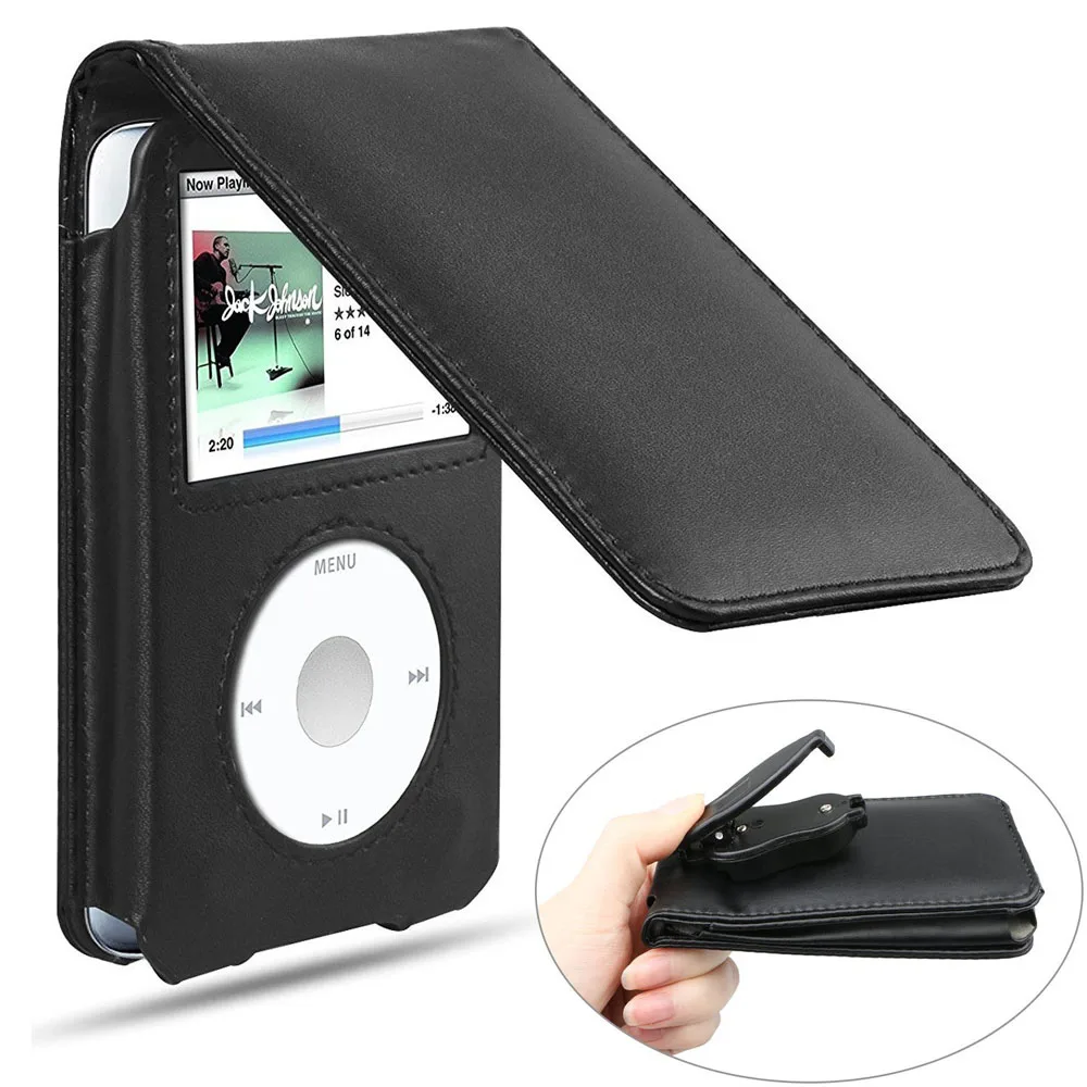 Чехол из верблюжьей кожи для Apple iPod Classic 80 ГБ 120 Гб 160 с зажимом ремня|leather case|case forcase