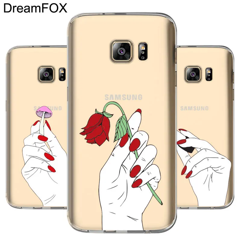 DREAMFOX M198 милый художественный Мягкий силиконовый чехол из ТПУ для Samsung Galaxy S5 S6 S7 S8 S9