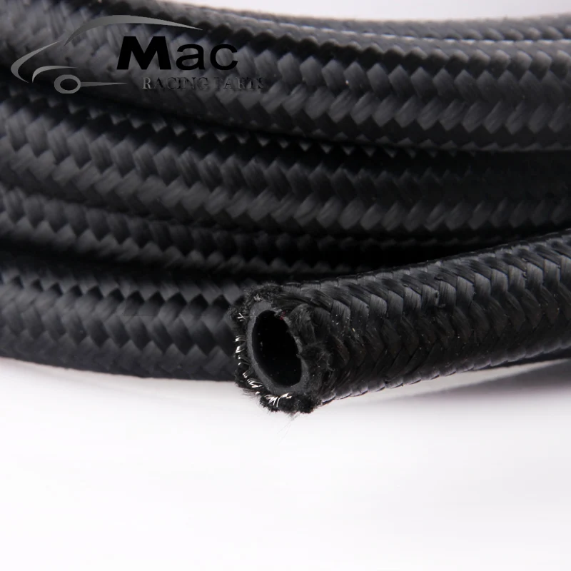 AN8 auto Nylon fuel braided black hose car hose braided nylon hosein