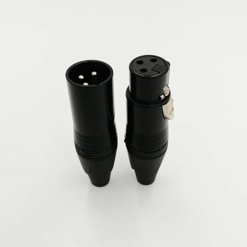 

All black XLR-3-F/M Pin Female Jack/Male Plug Audio Microphone MIC Audio Connector