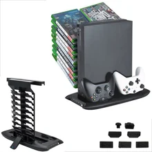 Для Xbox One X ONEX вертикальный стоячий охлаждающий вентилятор с игровые диски станция для хранения Dualshock зарядное устройство, контроллер зарядная станция подарок