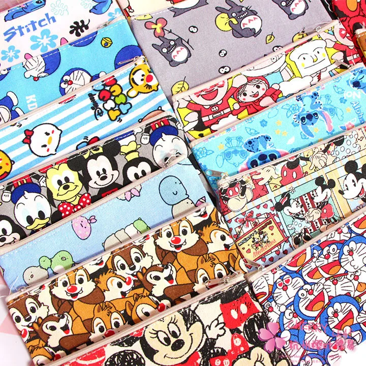 IVYYE Totoro إلمو Rilakkuma أنيمي التجميل أكياس قماش سستة المدرسة مقلمة تخزين القلم حقيبة متعددة الوظائف الحقيبة جديد