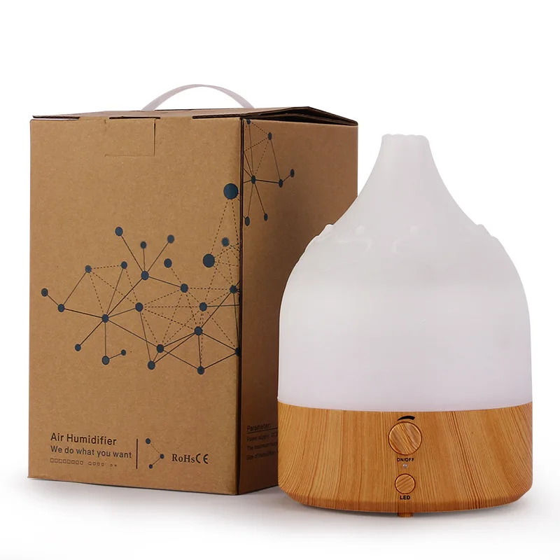 

Wood Grain Humidifier Essential Oil Aromatherapy Diffuser Usb Charging Home Air Humidifier Purify Led Night Light Mist Maker U