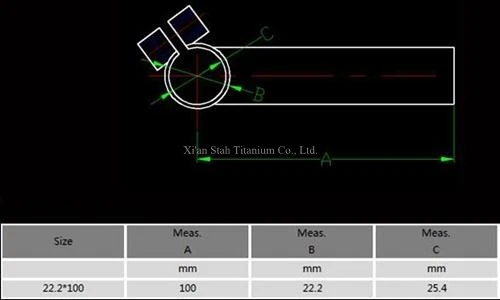 Титановая 6AL4V/TC4 прямоугольная труба для велосипеда ID22.2mm x 100mm 97 г/пара с 2 болтами для крепления из нержавеющей стали