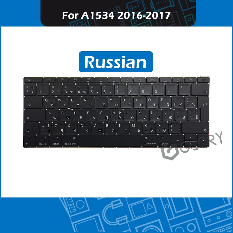 Genuine A1534 Keyboard Russian Layout For font b Macbook b font Retina 12 A1534 RU keyboard