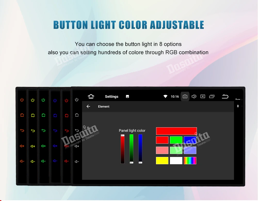 Clearance Dasaita Car Accessories Android 9.0 Car 1 din Radio Player GPS Navi with 10.2" Multimedia HD Touch Screen for Mitsubishi Lancer 21