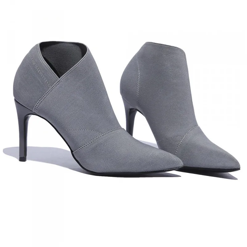 

Summer Women Pumps 2019 Fashion Women 8.5cm High Heel Pumps Gray Black Pumps Women High Heel Shoes Plus Size 40 41