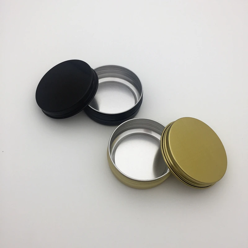 60g aluminum empty cosmetic container with lids 60ml small round lip balm tin solid perfume