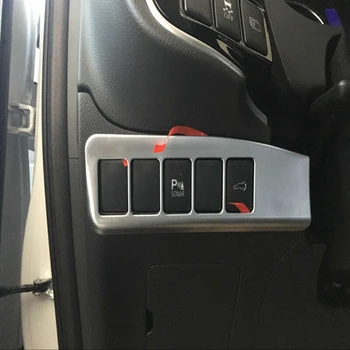

For Mitsubishi Outlander 2015 2016 2017 ABS Matte Chrome Car front head lamp fog light Switch panel frame cover Trim accessories