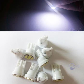 

500 Pcs T10 white 1206 3020 smd T10 8smd 194 168 192 W5W t10 8led LED White Car Side Wedge Tail Light Lamp Bulb car-styling