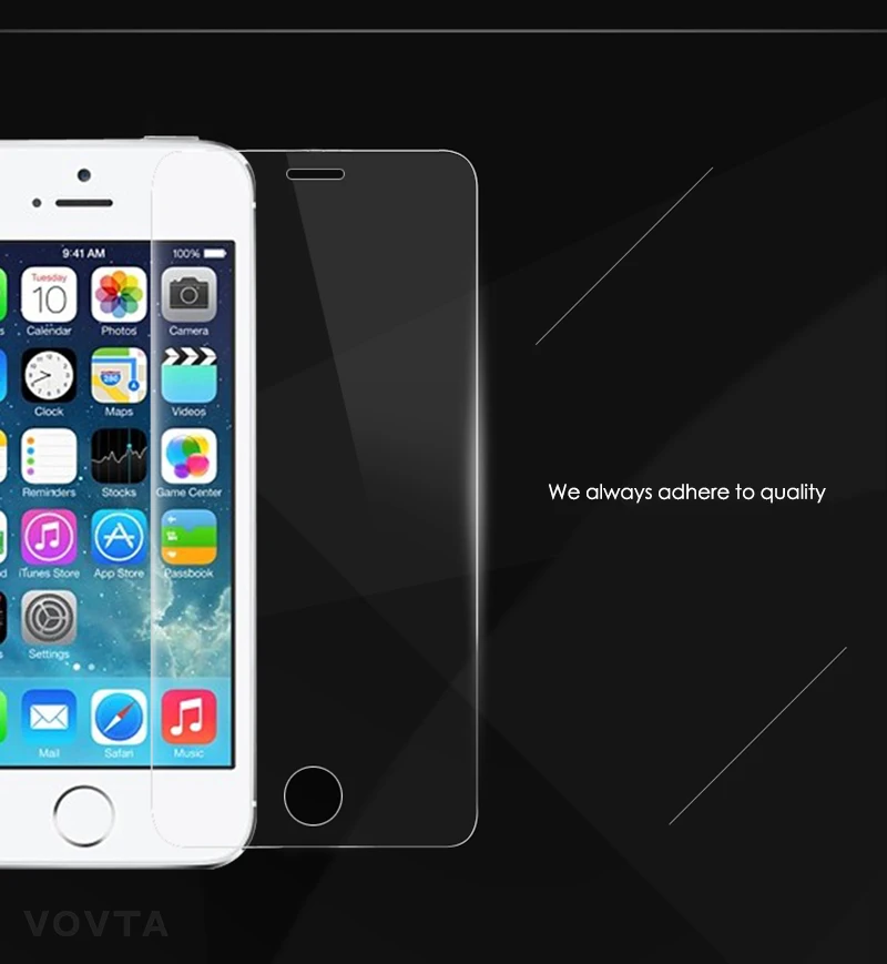 VOVTA 5s Glass For iPhone 6 5S 7 6s On Glass Tempered Film Protection 9H Screen Protector For iPhone 6 5S se 7 8 5 X Glass1