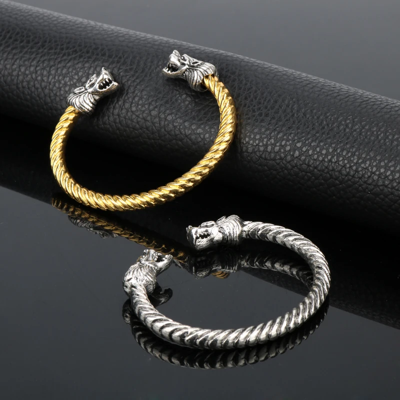 

dongsheng Wolf Bracelet Indian Jewelry Fashion Accessories Viking Bracelet Men Wristband Cuff Bracelets For Women Bangles -25