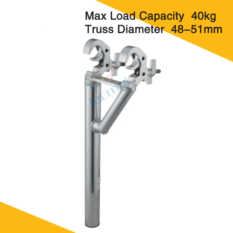 

Aluminum Finish Y Shape Long Post Truss Clamps With 19 Inch Long Pipe 2pcs Light Hooks