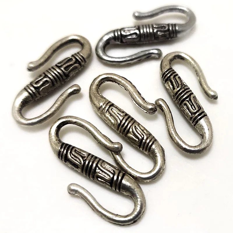 10x23mm S 후크 모양의 고대 목걸이 걸쇠