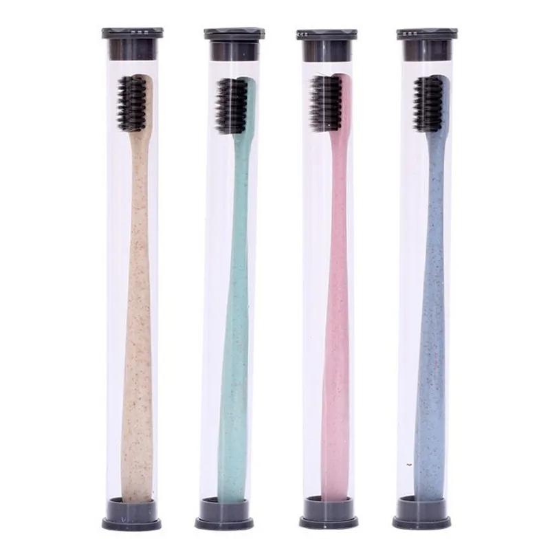 Портативная ручка зубная щетка для взрослых детская дорожная зубная щетка бамбуковые угольные зубные щетки