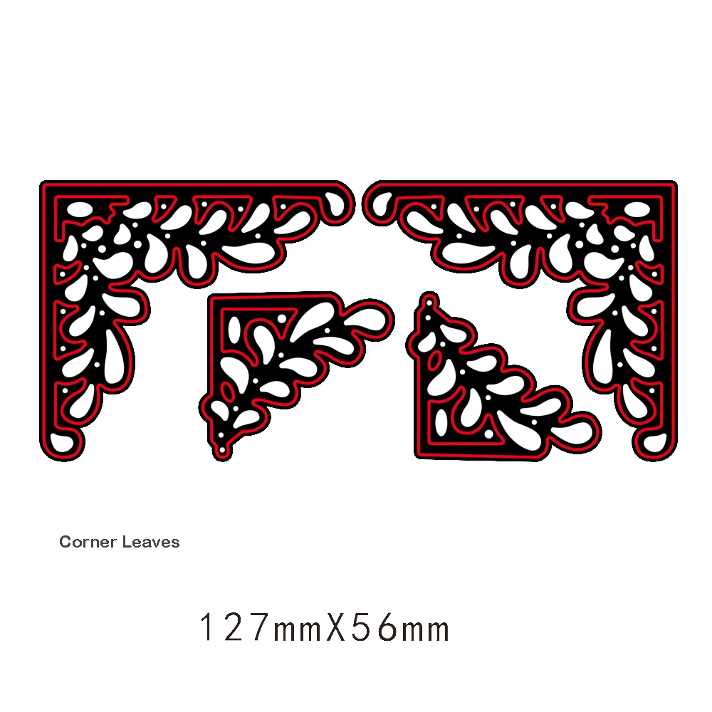 

Hemere Corners Leave Envelope Decor Metal Cutting Dies Scrapbooking DIY Embossing Craft Stencils Paper Card Making