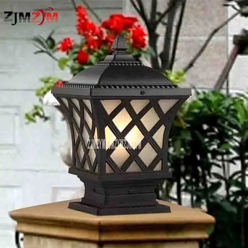 Goedkoop Nieuwe Outdoor Waterdichte Landschap Verlichting 220 v Decor Tuin Pijler Lamp Muur Hek Kolom Deur Licht 3 5 Vierkante meter (15*18*38)