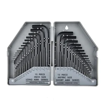 

Wrench & Hex Key 30pc Set Short Long Arm Auto Repair Hand Tools Set For Home Car Bicycle