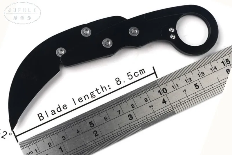 

JUFULE New Morphing Karambit folding Aluminum handle D2 blade outdoor tactical camping hunting EDC tool dinner kitchen knife