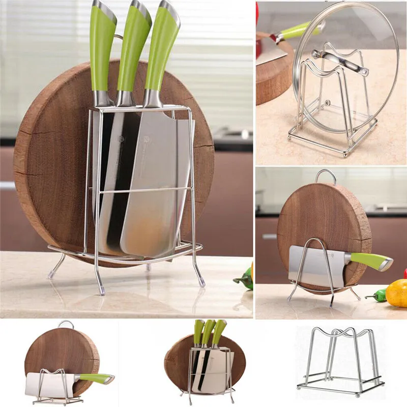 

Kitchen Tool Knife Cutting Chopping Board Rack Pot Lid Pan Cover Holder Storage