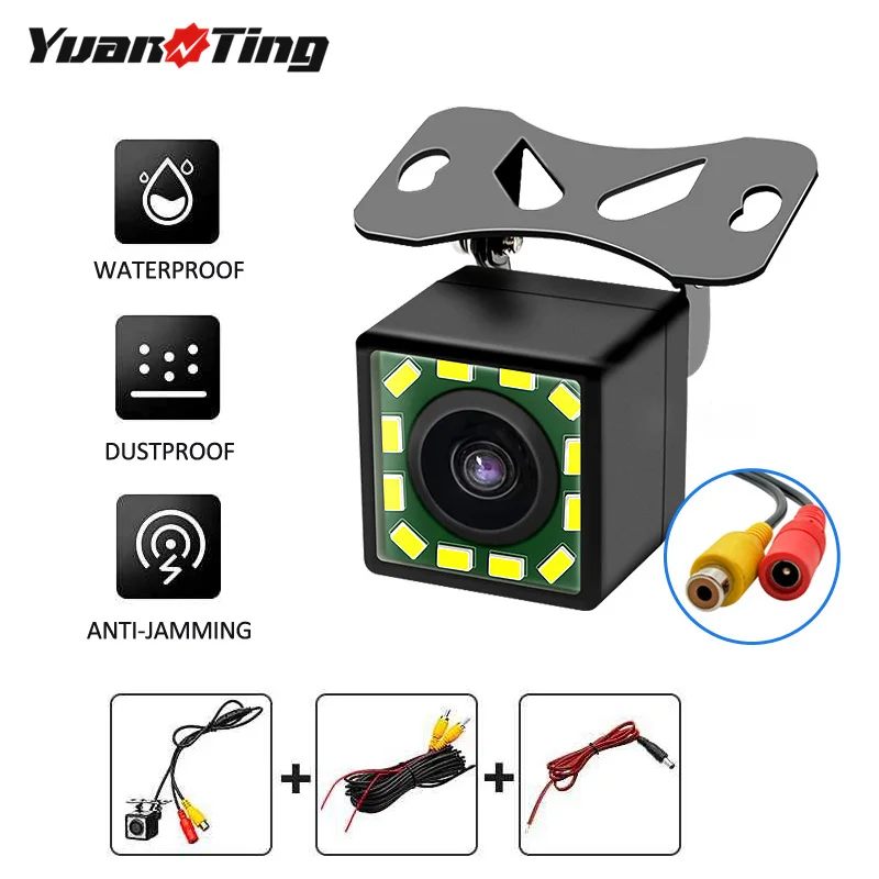 

YuanTing Car Rear View 12 LED Night Vision Lights Waterproof High Definition 170 Degree Viewing Angle Back Up Reverse Camera