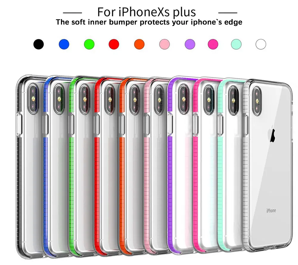 PORTEFEUILLE for iphone 6 6s 6plus case silicone transparent for iphone XS X XR XSMAX 8 7 Plus cases shockproof soft shell cover (2)