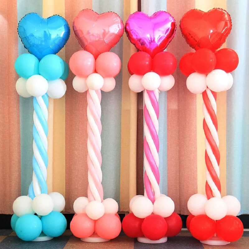 2 Set 150cm Balloon column base /stick /plastic poles +15 clips Balloon