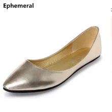 Женская обувь с мягкой подошвой; балетки на плоской подошве; лоферы с острым носком; дышащая обувь с закрытой пяткой; большие размеры; слипоны; 43, 3, 40; цвет серый, серебристый, золотистый
