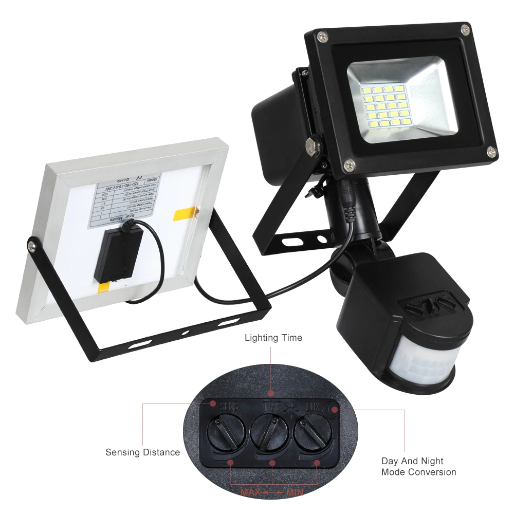 solar powered led lights T-SUNRISE Solar Flood Light 10W Outdoor Lighting Solar Floodlight Motion Sensor Waterproof IP65 Solar Spotlights Garden Lamp decorative solar lights