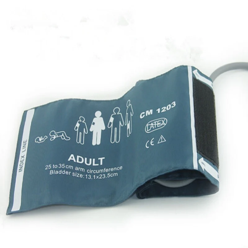 

10pcs/lot Free Shipping Normal Adult Reusable Nylon Reusable NIBP Cuff Single Tube,Bladder Inside Monitor ARM Cuff Connector