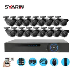 Syarin HD Товары теле- и видеонаблюдения 16ch CCTV Системы AHD-м 720 P DVR 16 шт. AHD 720 P камеры видеонаблюдения Детская безопасность комплект HDMI 1080 P