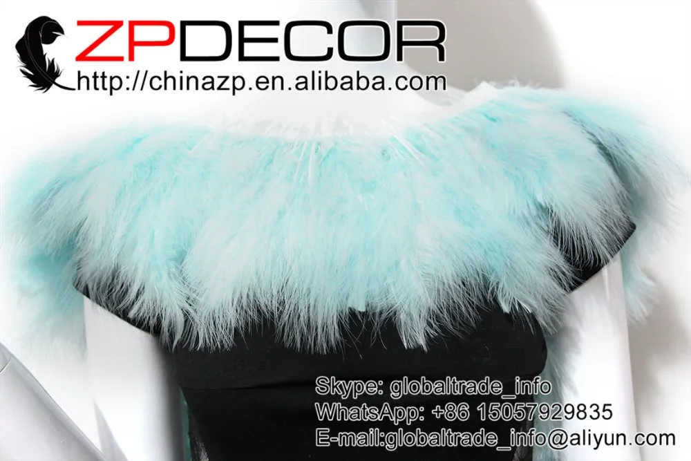 Mint Geen Marabou Turkey Fluff Feather Fringe Trim (33)