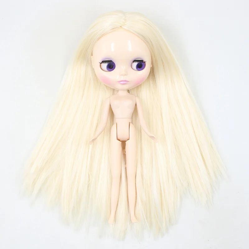 ICY Factory шарнирная кукла blyth BL0510 Золотой крем слоновая кость белые волосы certra часть длинные прямые волосы 1/6 30 см - Цвет: Nude Doll