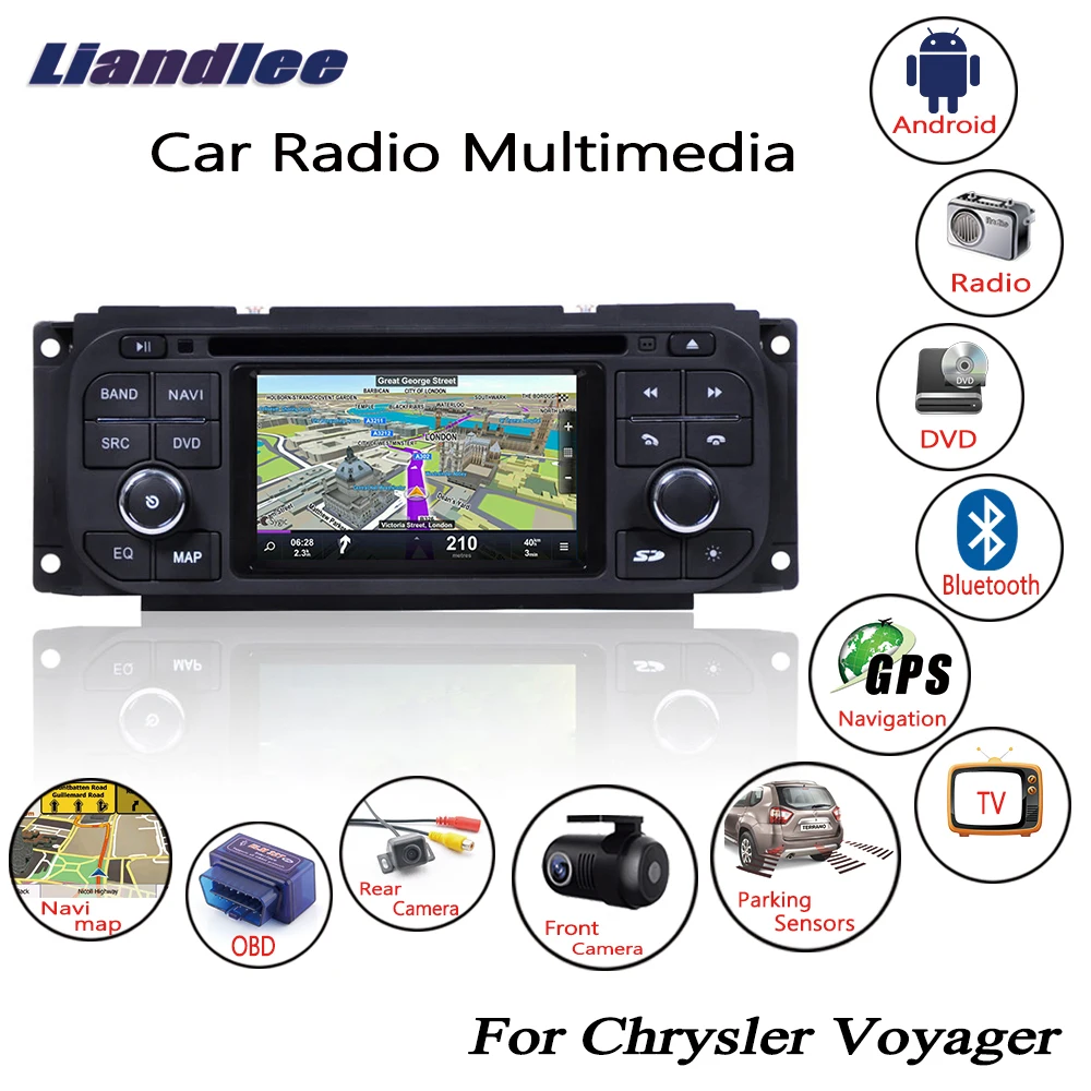 Liandlee 2din Android Car Radio For Chrysler Voyager 2001~2007 CD DVD  Player GPS Navi Navigation Maps Camera OBD TV Screen Media-in Car  Multimedia Player ...