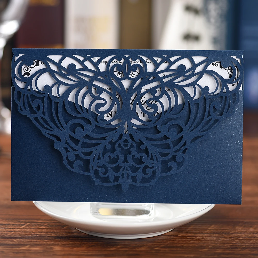 US $0.75 49% OFFNavy Blue lace lower one of a kind marriage cardsInvitations,210G paper Cardstock bash invitation makers with printable paper card-in just photograph relating to Printable Cardstock Invitations identified as US $0.75 49% OFFNavy Blue lace reduce distinctive marriage cardsInvitations,210G paper Cardstock bash invitation manufacturers with printable paper card-within just