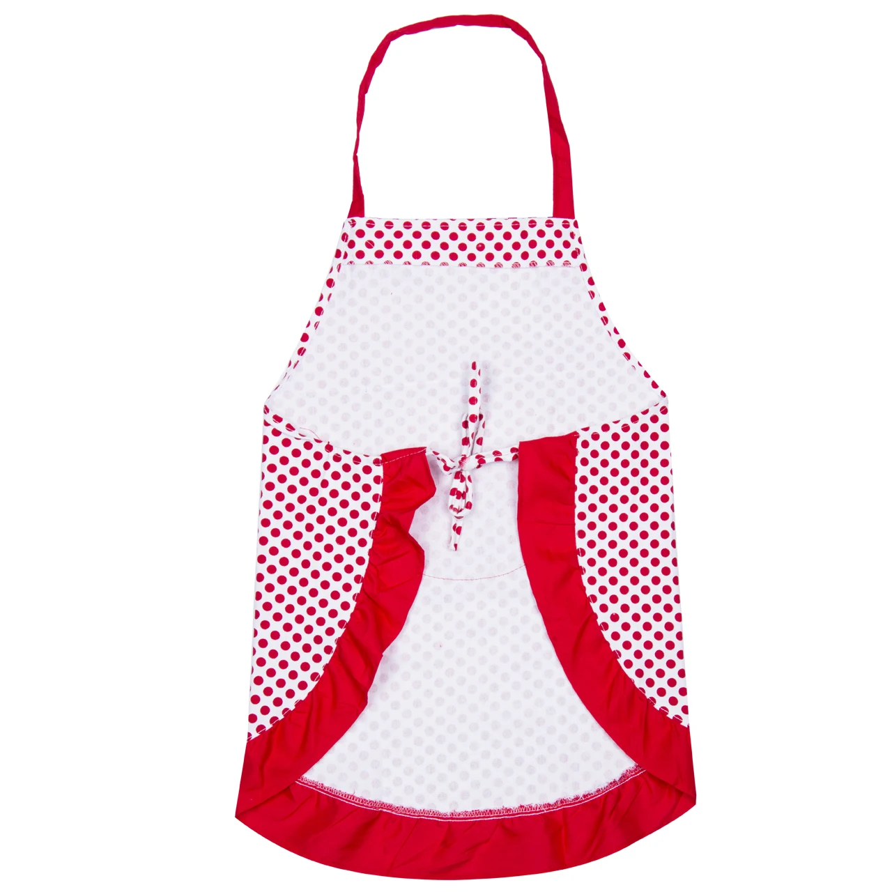 Faroot Cute Aprons Women Bowknot Dot Aprons Kitchen Bib Restaurant Cooking Bib Apron Dress with Pocket Aprons
