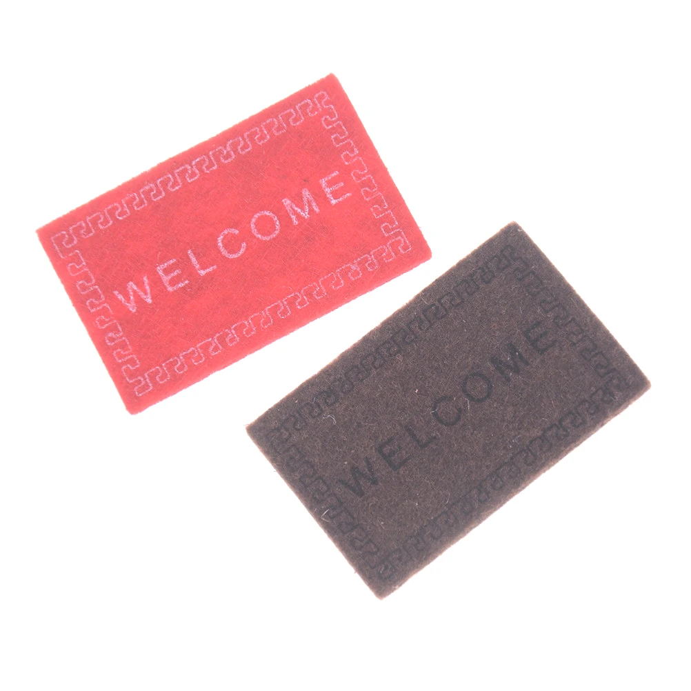 Dollhouse Miniature Welcome floor mat Carpet Rug*dollhouse accessories HI