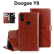 Doogee Y8 чехол-кошелек из искусственной кожи чехол для телефона Для Doogee Y8 откидной Чехол силиконовый чехол-подставка с держатель для карт
