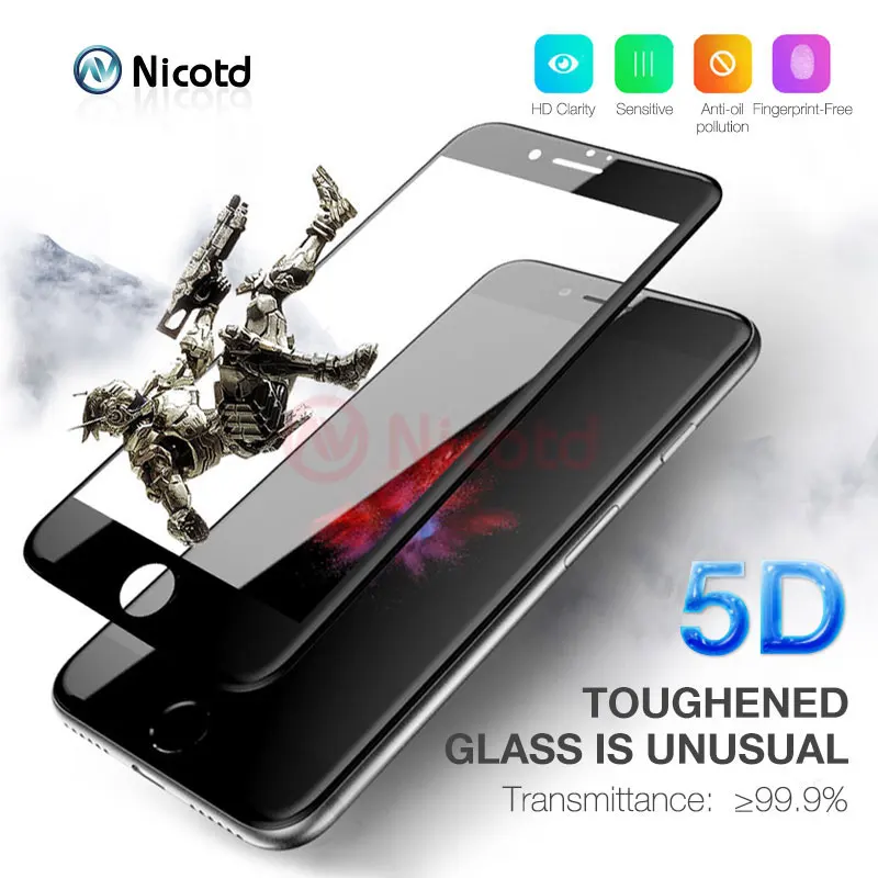 5D Full Cover Edge Tempered Glass For iPhone 8 7 plus (2)