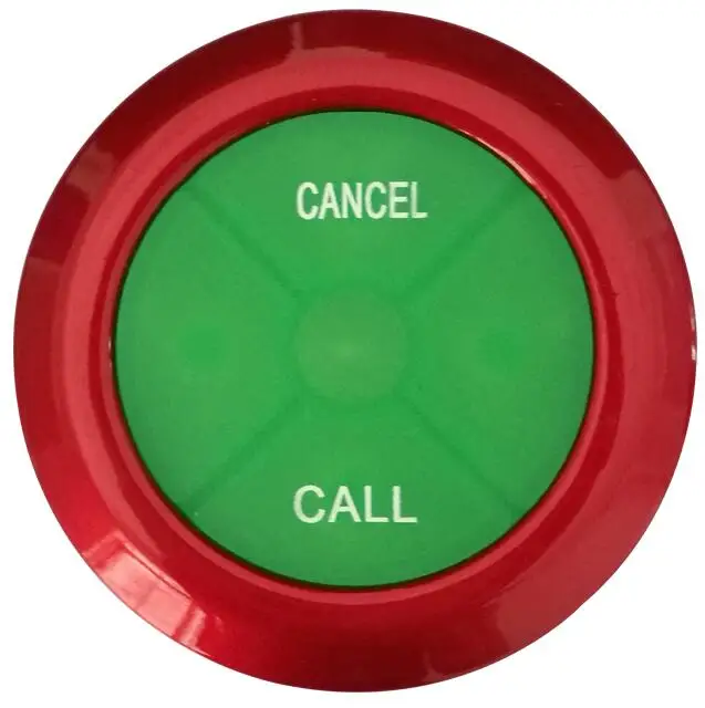 10 шт. 433 МГц ультра тонкий ресторанный пейджер Беспроводная кнопка вызова официанта система вызова пейджер с кнопками два ключа ресторанное оборудование питание - Цвет: red-green