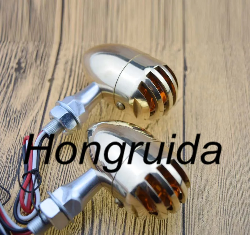 motorcycle brass turn signals for harley vintage turn light for bobber