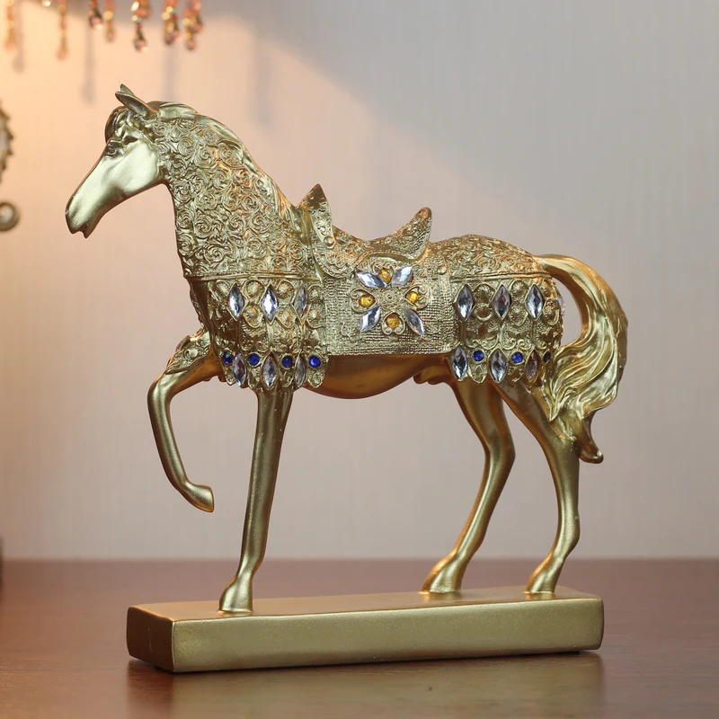 Ретро украшения lucky horse, креативная офисная мебель, подарок, винный шкаф, статуя, для кабинета, фигурка, домашний декор, лошадь, подарки - Цвет: B