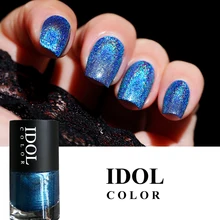 Цветной лазерный лак для ногтей IDOL, голографический лак с голографическим блеском, 10 мл, стойкий и гладкий Декоративный Лак для ногтей