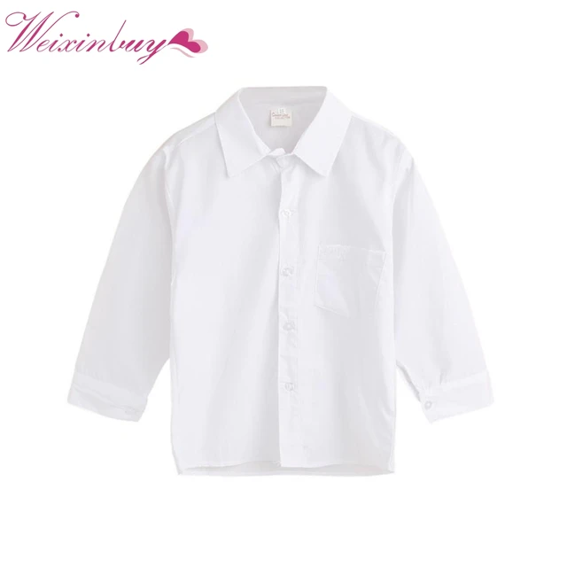 Buy Infant Kids Baby Boy Long Sleeve White Shirts