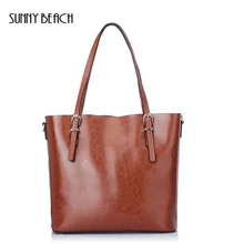 Солнечная пляжная винтажная масляная кожаная сумка из натуральной кожи, сумка на плечо, женская сумка через плечо, сумка для покупок