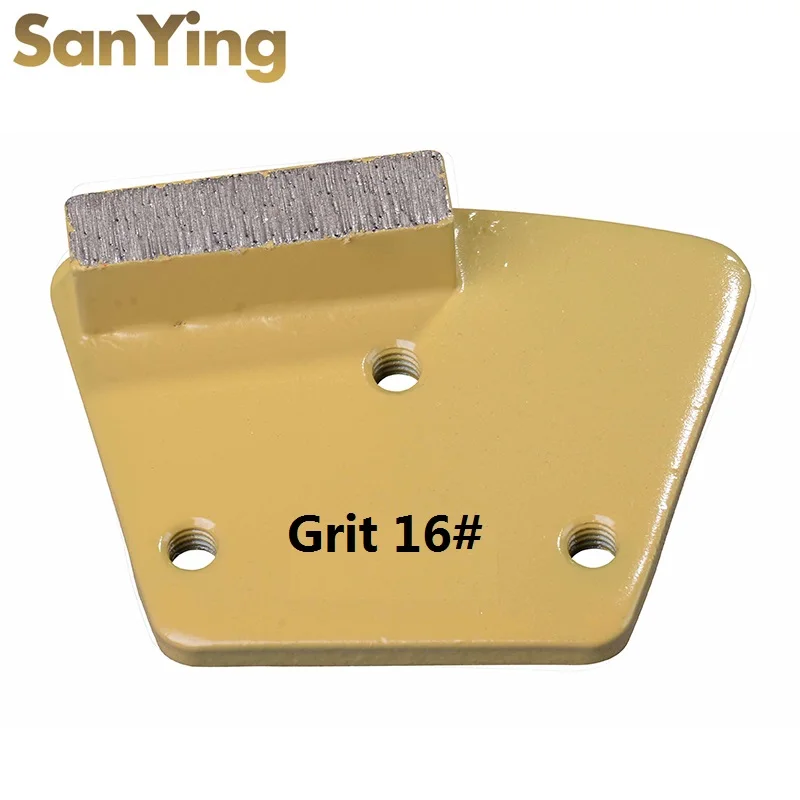 3 hole Thread M6 Grit 16#Diamond Concrete Trapezoid Grinding Shoes Mainly used for leveling coarse grinding concrete | Инструменты