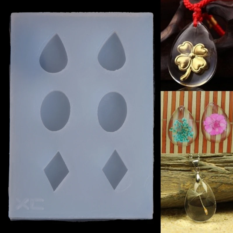 

JAVRICK Clear DIY Silicone Earring Mold For Resin Epoxy Jewelry Making Crafts Hand Tool