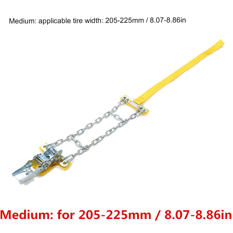 ToHuu марганцевая сталь автомобильная шина противоскользящая цепь аварийная шина Противоскользящий ремень для снега дорога песок дорога автомобильные аксессуары - Название цвета: Черный
