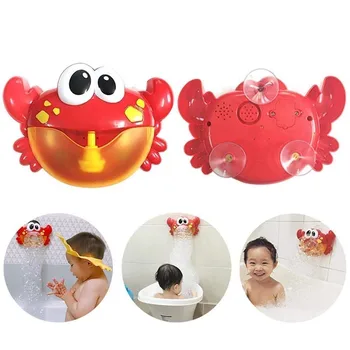 

Kawaii Bath Toy Bubble Machine Big Crab High Quality Automatic Bubble Maker Blower Music for Baby Outwearing Funny Shower